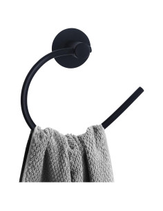 Anillo de Toalla Adhesivo Tfulad Acero Inoxidable Negro 16.5cm