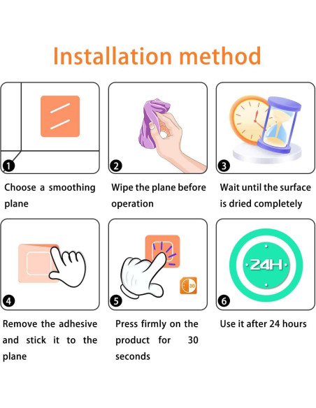 Anillo de Toalla Adhesivo Tfulad Acero Inoxidable Negro 16.5cm