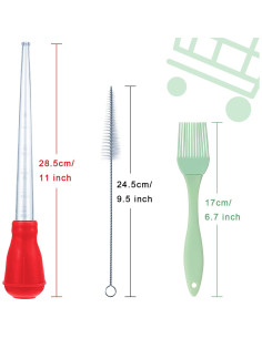 Set de Jeringas para Pavo Boao 7 Piezas con Brocha y Cepillos 2