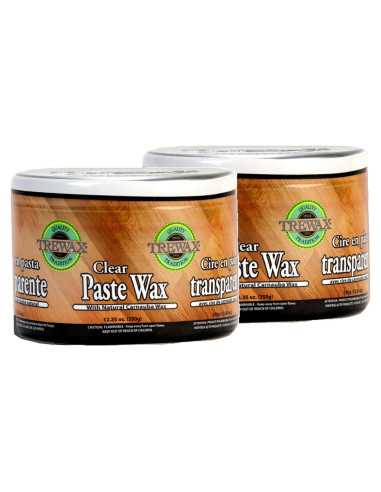 Cera en Pasta Trewax Transparente 349g Paquete de 2 para Pisos y Muebles