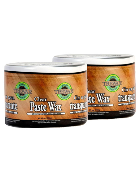 Cera en Pasta Trewax Transparente 349g Paquete de 2 para Pisos y Muebles