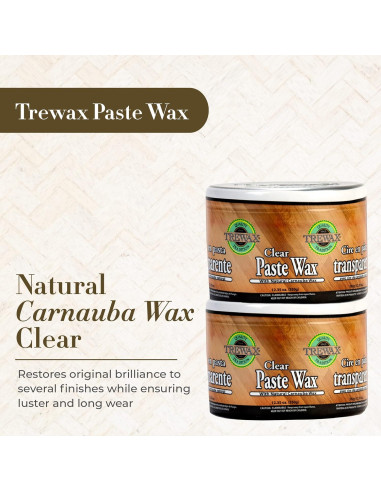 Cera en Pasta Trewax Transparente 349g Paquete de 2 para Pisos y Muebles