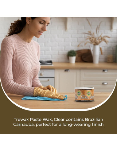 Cera en Pasta Trewax Transparente 349g Paquete de 2 para Pisos y Muebles