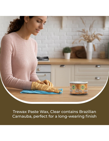 Cera en Pasta Trewax Transparente 349g Paquete de 2 para Pisos y Muebles