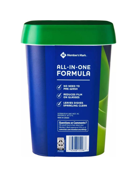 Pacs de Lavavajillas Automáticos Member's Mark 105 Unidades