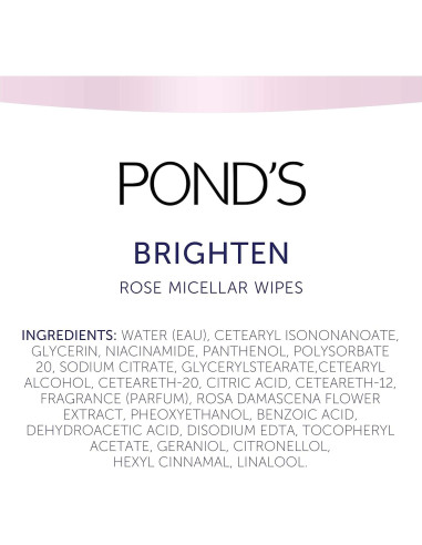 Toallitas Micelares Pond's Rosa Iluminadora 25 Unidades