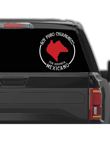Calcomanía Vinilo Chiapas para Trocas - Resistente a la Intemperie