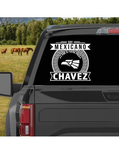 Calcomanía Personalizada para Carro Chavez - Orgullo Mexicano 25.4 cm