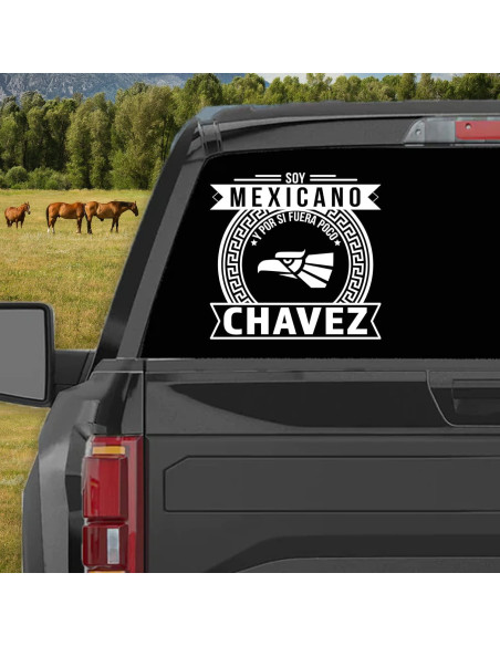 Calcomanía Personalizada para Carro Chavez - Orgullo Mexicano 25.4 cm