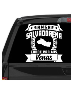 Calcomanía para Autos Genérico Sangre Salvadoreña 12.7x12.7cm