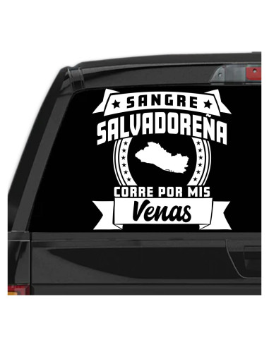Calcomanía para Autos Genérico Sangre Salvadoreña 12.7x12.7cm
