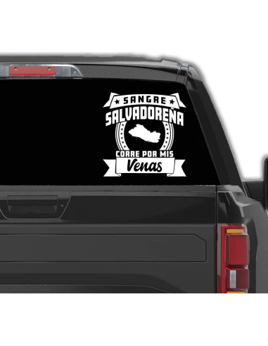 Calcomanía para Autos Genérico Sangre Salvadoreña 12.7x12.7cm