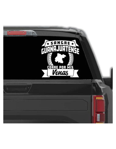 Calcomanía para Carro Sangre Guanajuatense 25.4 cm