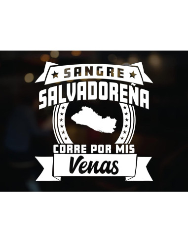 Calcomanía para Autos Genérico Sangre Salvadoreña 12.7x12.7cm