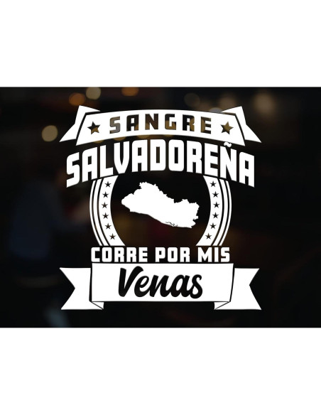 Calcomanía para Autos Genérico Sangre Salvadoreña 12.7x12.7cm