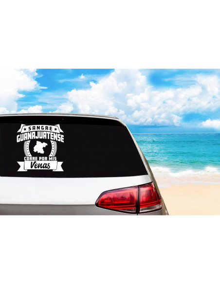 Calcomanía para Carro Sangre Guanajuatense 25.4 cm