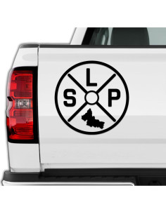 Calcomanía San Luis Potosí México para Autos 10x10 cm Negra 2