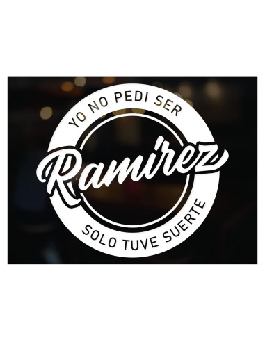 Calcomanía Personalizada para Carro Ramirez 29x29 cm Vinilo