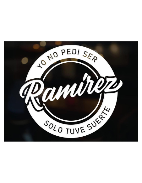 Calcomanía Personalizada para Carro Ramirez 29x29 cm Vinilo