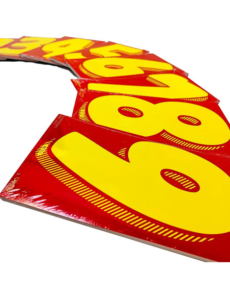 Calcomanías de Vinilo EZ Line Número 4 Rojas y Amarillas 19.05cm