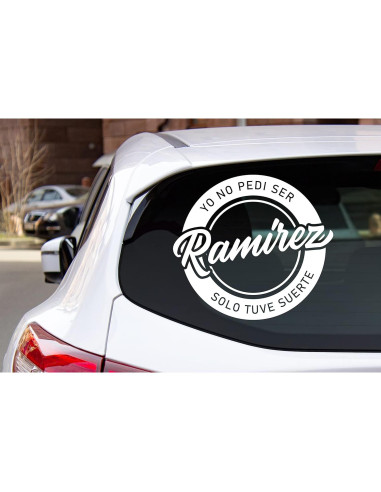 Calcomanía Personalizada para Carro Ramirez 29x29 cm Vinilo