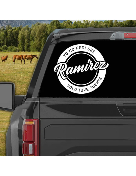 Calcomanía Personalizada para Carro Ramirez 29x29 cm Vinilo
