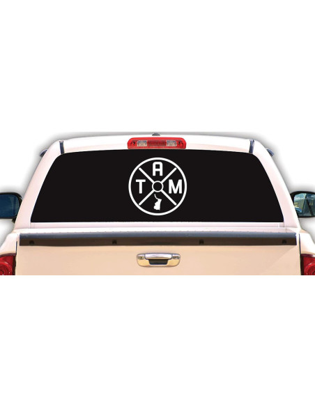 Calcomanía Tamaulipas México para Auto 15.24 cm Blanco