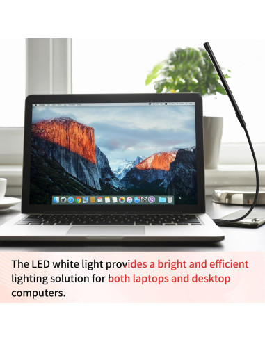 Luz de Teclado USB LED CZBRO 2 Pcs Flexible para Portátil