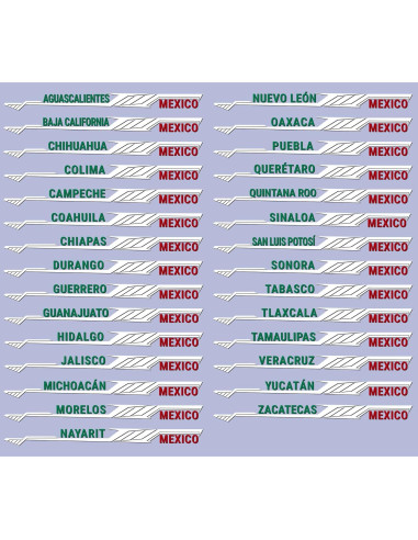 Calcomanía Vinilo Guanajuato México 50.8 cm para Camioneta