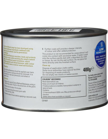 Pasta de Cera de Abejas Refinada Ronseal 400g - Pino Antiguo