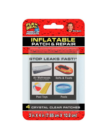 Kit de Parcheo Inflable Flex Seal - 4 Parches Cristalinos PVC
