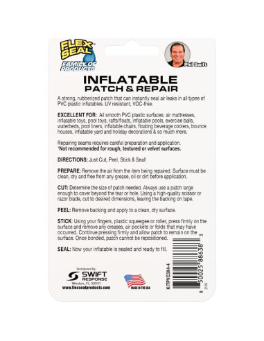 Kit de Parcheo Inflable Flex Seal - 4 Parches Cristalinos PVC