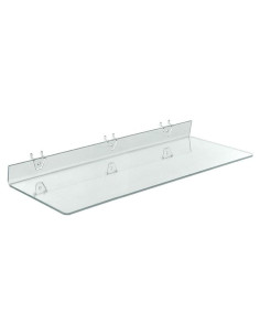 Estante Acrílico Transparente Azar Displays 24x8 cm - Paquete de 4