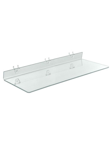 Estante Acrílico Transparente Azar Displays 24x8 cm - Paquete de 4