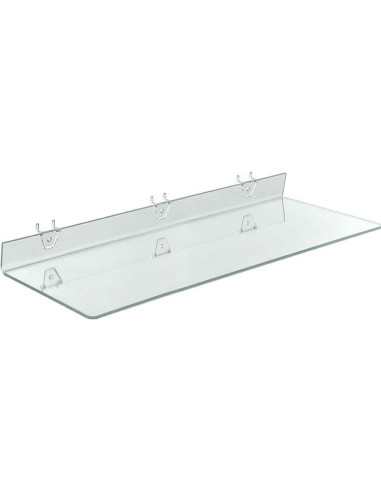 Estante Acrílico Transparente Azar Displays 24x8 cm - Paquete de 4