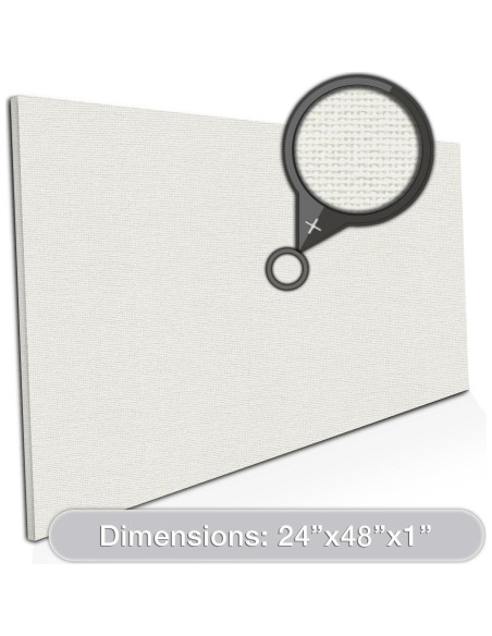 Panel Acústico ADW Rectángulo 121.92x60.96x2.54 cm Blanco