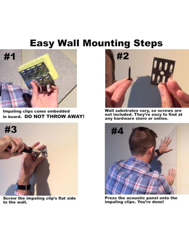 Panel Acústico ADW Rectángulo 121.92x60.96x2.54 cm Blanco