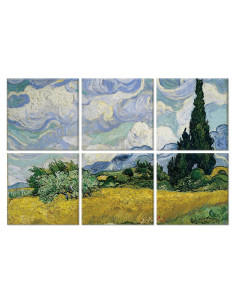 Paneles Acústicos Artísticos JBER 182.88x121.92cm Campo de Trigo y Ciprés