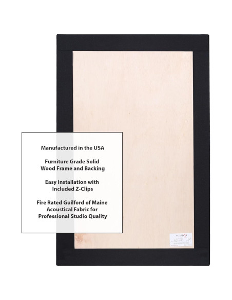 Panel Acústico Absorbente ATS Acoustics 61x91 cm Pitch