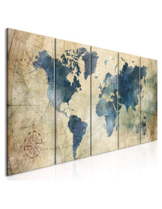 Lienzo Acústico Artgeist Mapa Mundial 150x60 cm 5 Piezas