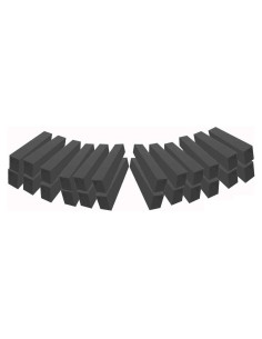 Juego de 24 Paneles de Espuma Acústica Carbón 60.96 cm