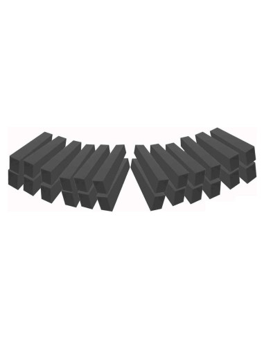 Juego de 24 Paneles de Espuma Acústica Carbón 60.96 cm
