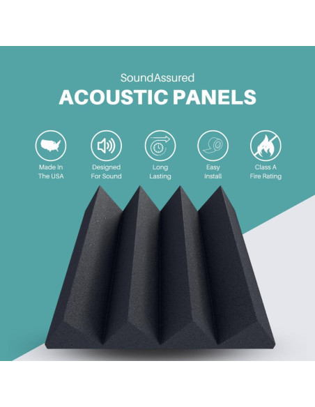 Paneles Acústicos SoundAssured 2 Piezas 30.48x30.48cm Carbón
