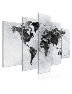 Lienzo Acústico Artgeist Mapa Mundial 200x100 cm 5 Piezas