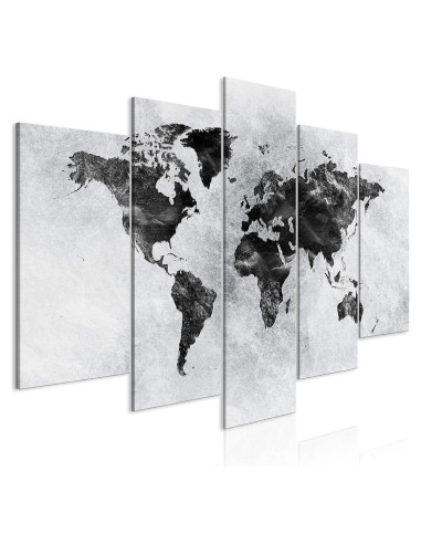 Lienzo Acústico Artgeist Mapa Mundial 200x100 cm 5 Piezas