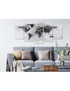 Lienzo Acústico Artgeist Mapa Mundial 200x100 cm 5 Piezas 2