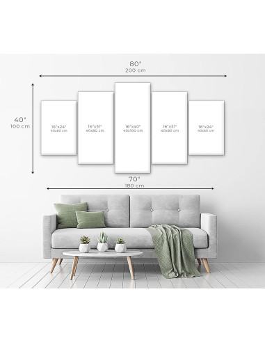 Lienzo Acústico Artgeist Mapa Mundial 200x100 cm 5 Piezas