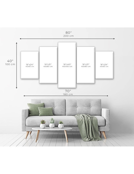 Lienzo Acústico Artgeist Mapa Mundial 200x100 cm 5 Piezas