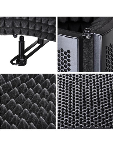 Panel Aislante de Micrófono AW 3 Pliegues 33x24 cm Espuma Acústica