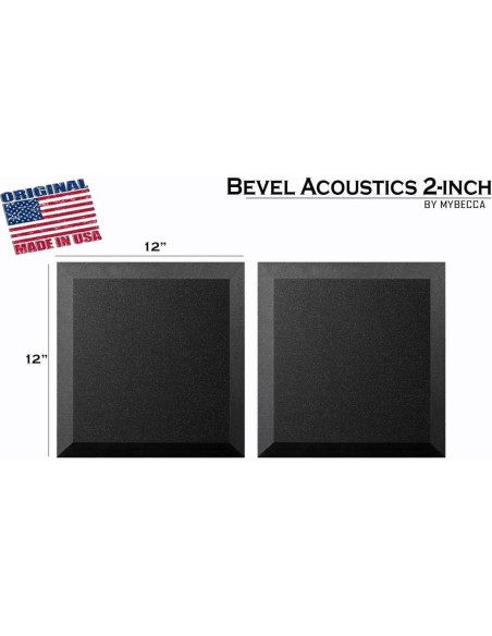 Paneles Acústicos Mybecca 4 Pack 30.48x30.48 cm Aislamiento Sonoro